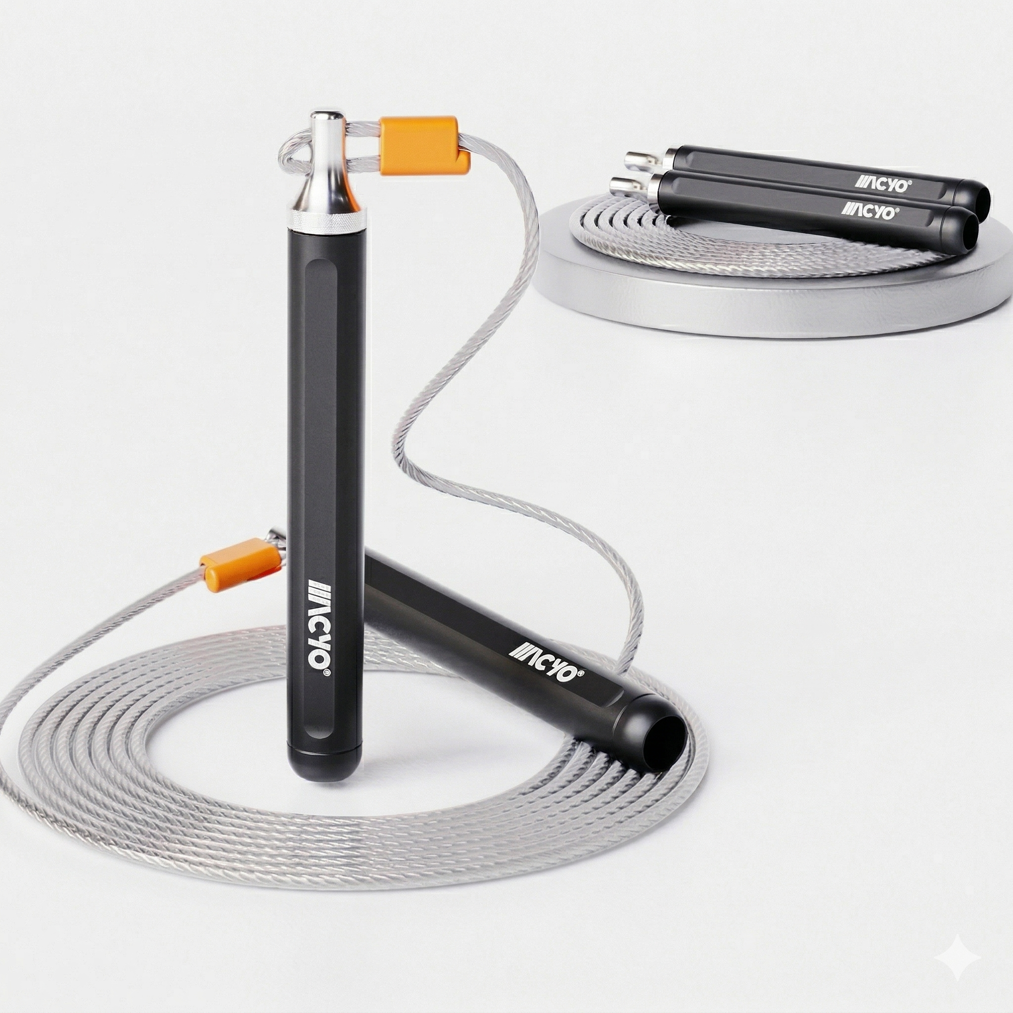 Speed Jump Rope with Ball Bearings – Adjustable Steel Cable Skipping Rope with Aluminum Handles for Fitness, CrossFit, Boxing & Cardio Training for Men & Women